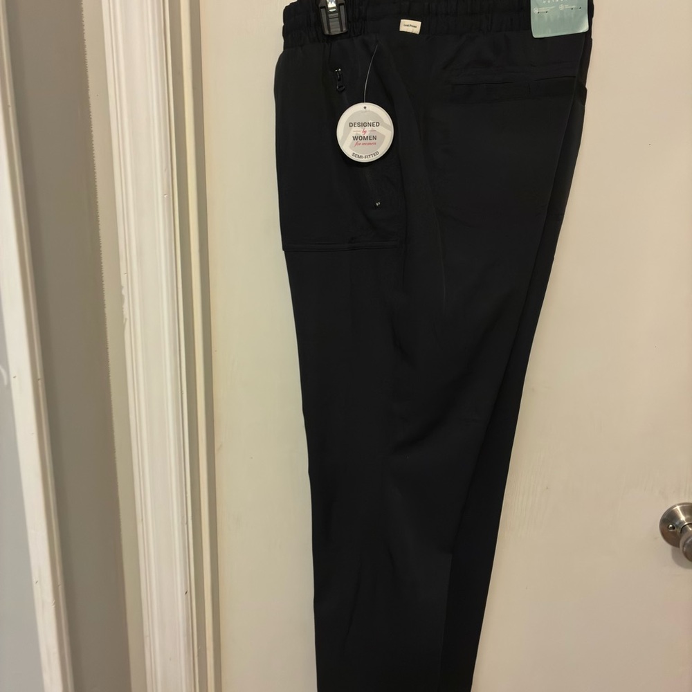 Womens Black Elastic Waist Pants - Classic Comfort